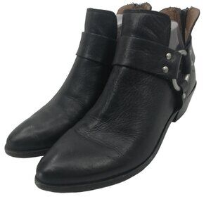 Frye Ray Harness Biker Motorcycle Boots Bootie Size 6.5 Black Leather Classic
